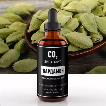 СО2 экстракт кардамона (эфирное масло 4%) (лат. Elettaria cardamomum)