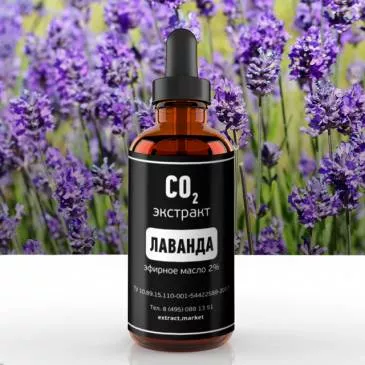 СО2 экстракт лаванды (эфирное масло 2%) (лат. Lavandula officinalis)